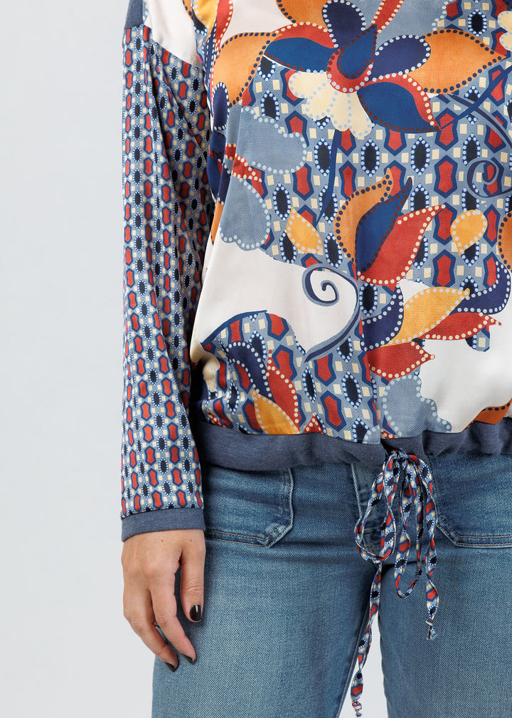 Tinta Carolina Silky Crew Top in Multicolor available at Barbara Katz