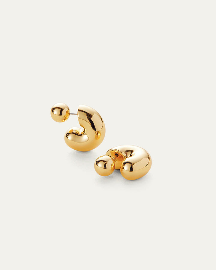 Jenny Bird Medium Tome Hoops in Gold available at Barbara Katz