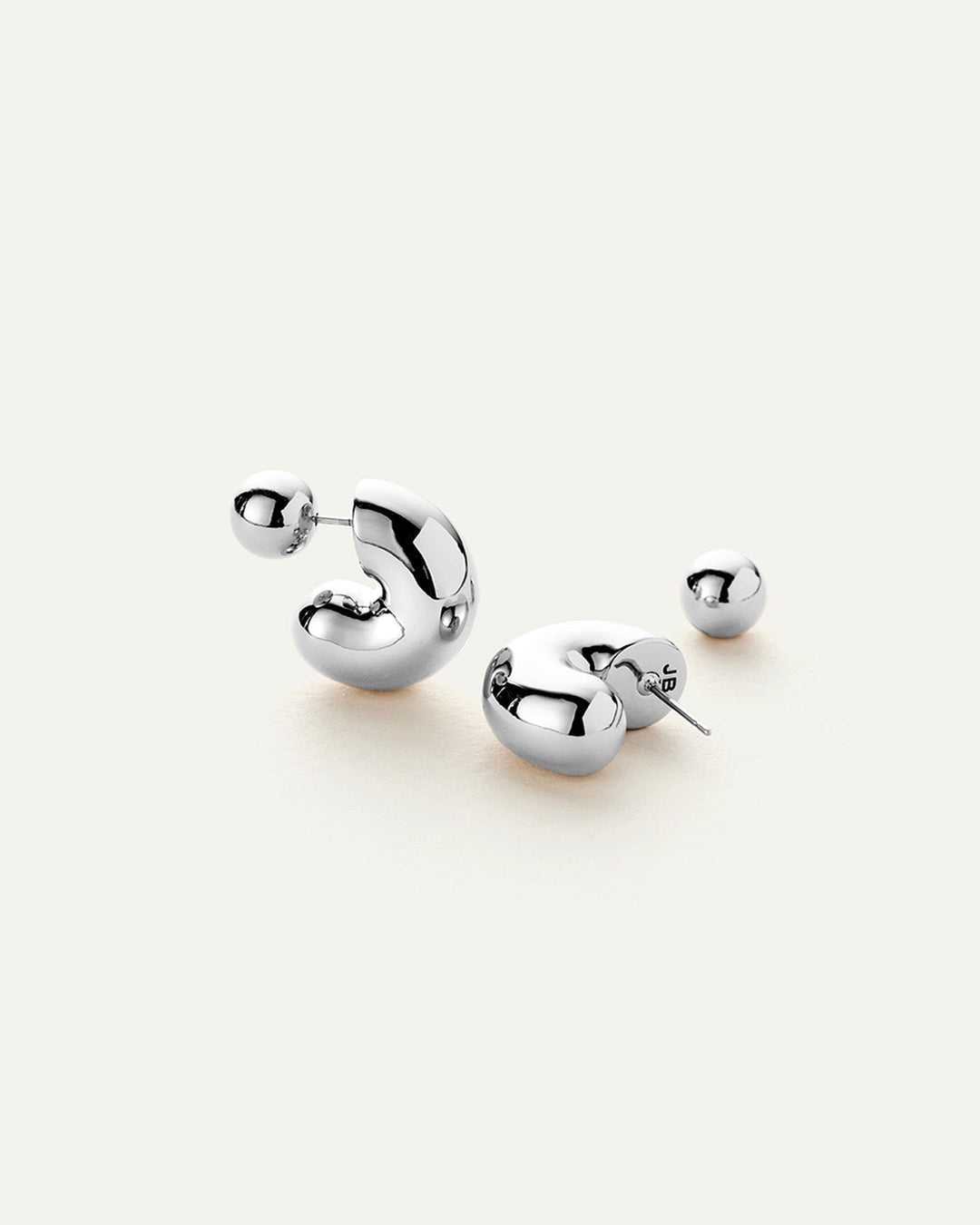 Jenny Bird Medium Tome Hoops in Silver available at Barbara Katz