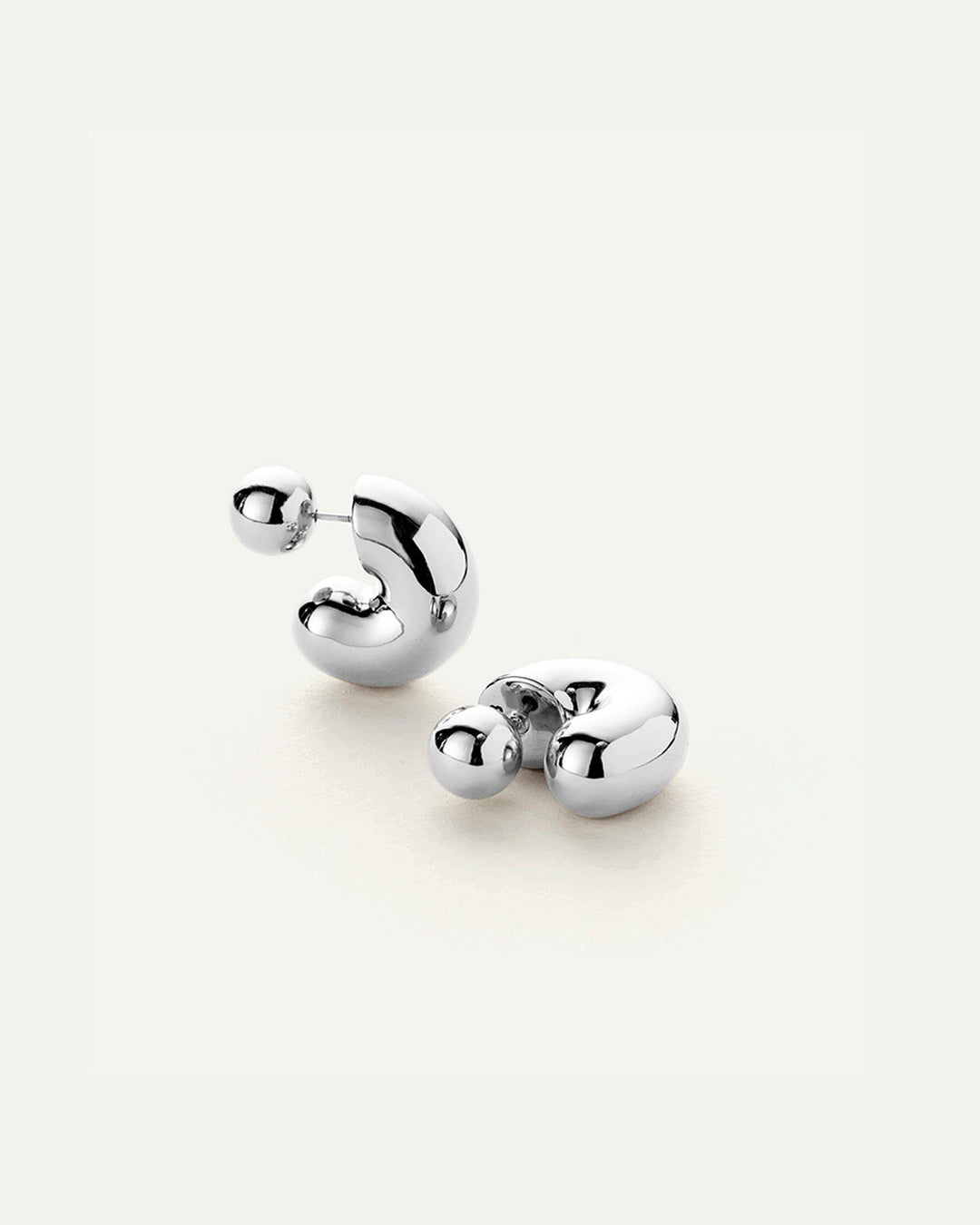 Jenny Bird Medium Tome Hoops in Silver available at Barbara Katz