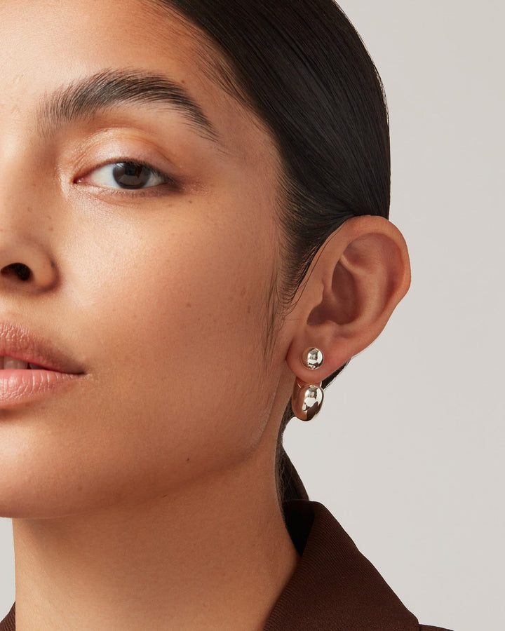 Jenny Bird Medium Tome Hoops in Silver available at Barbara Katz