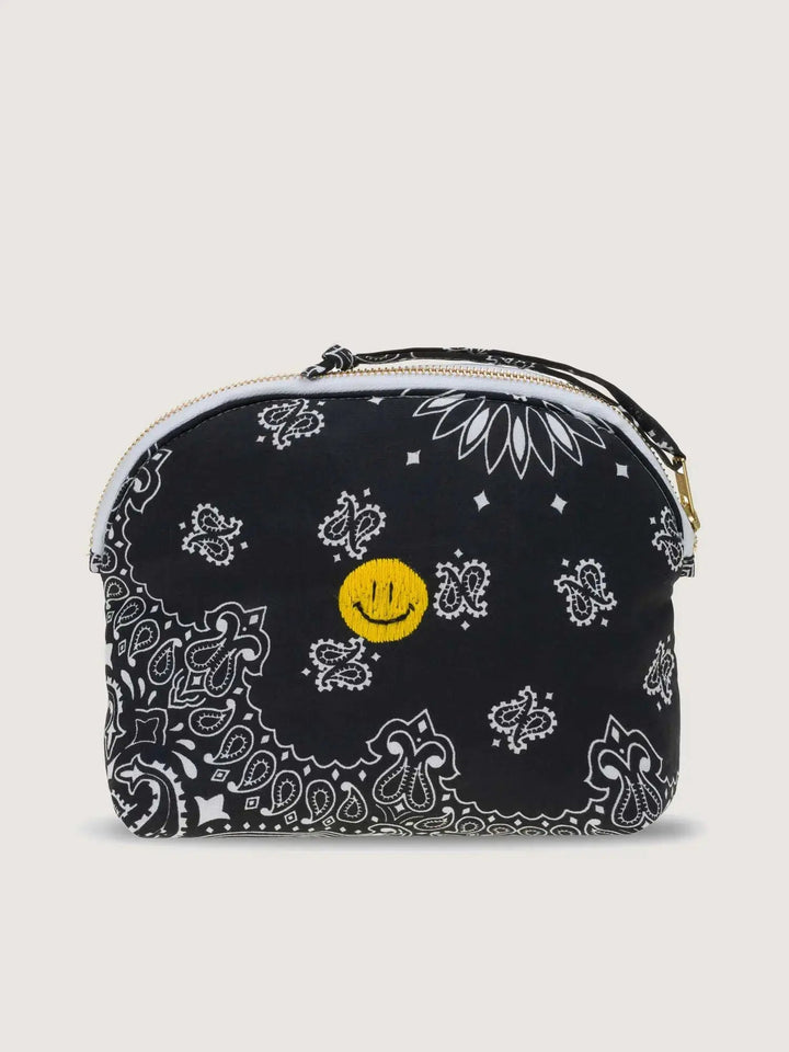 Call It By Your Name Happy Face Vanity Small in All Black available at Barbara Katz