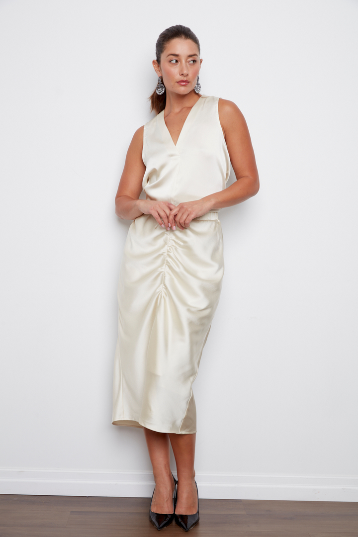 True Sleeveless Blouse - Champagne