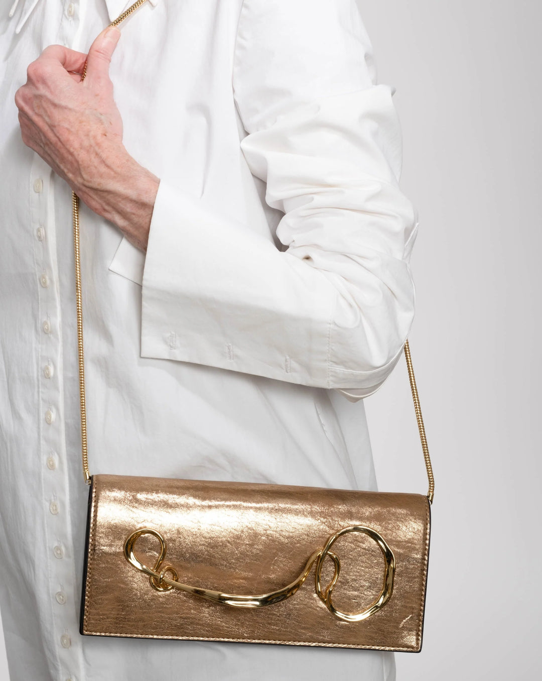 Gold side bag best sale