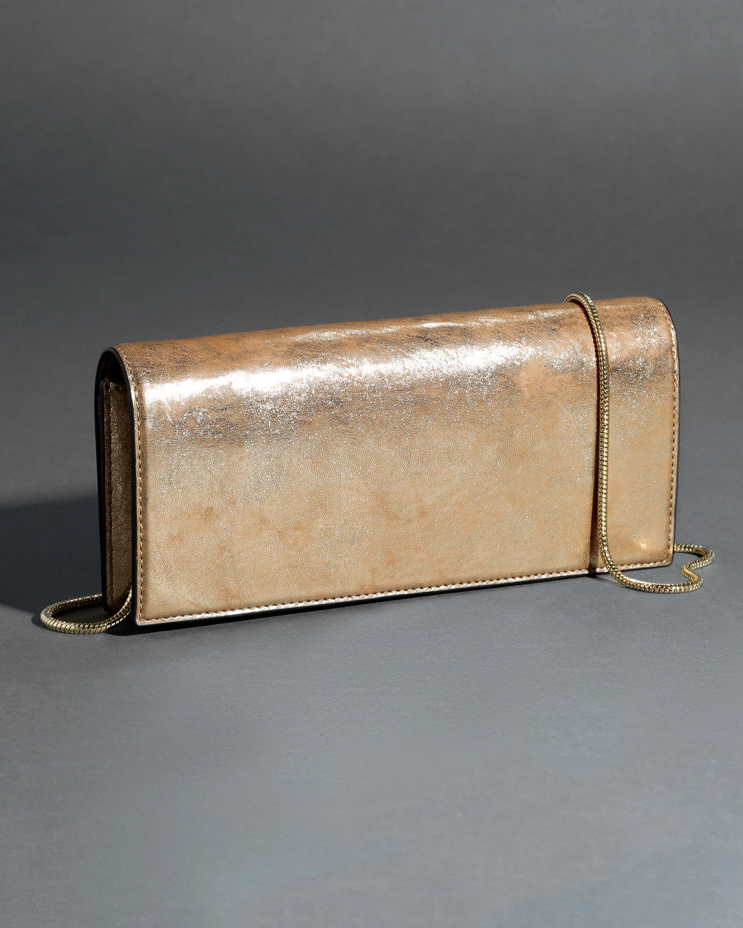 Antique gold clutch bag top