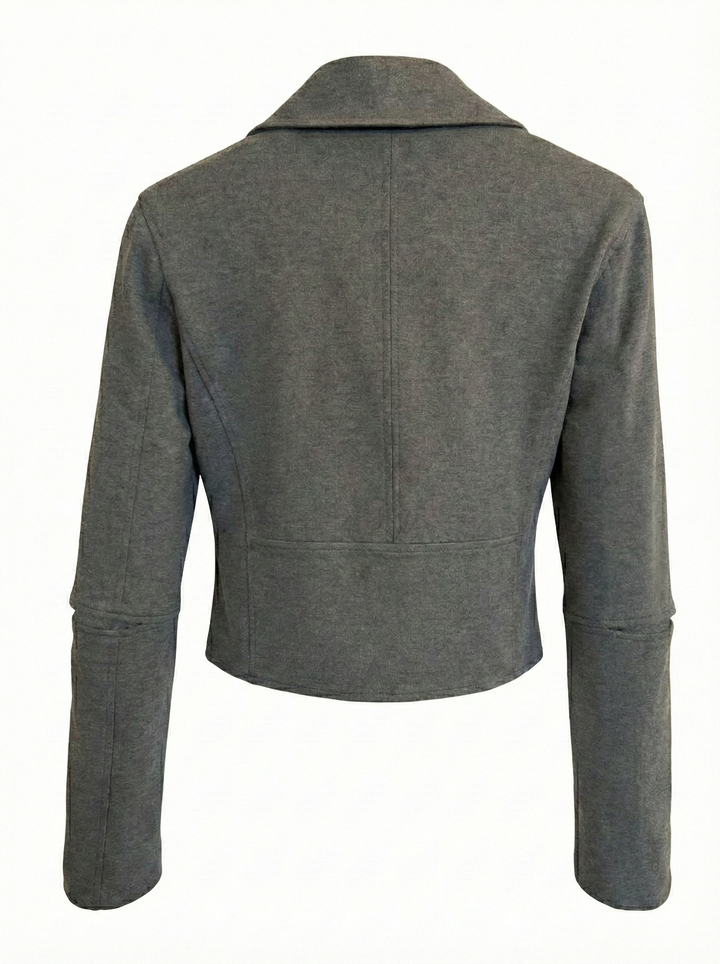 Adroit Atelier Tyra Ponte Biker Jacket in Anthracite available at Barbara Katz