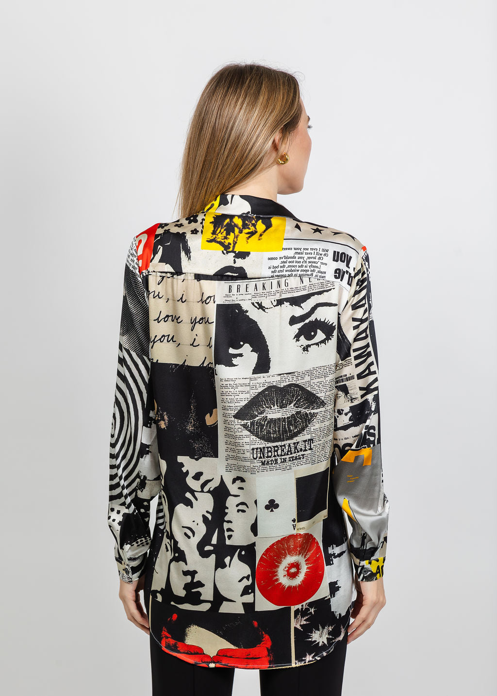 UnbreakIT Guru Blouse in Rock Print available at Barbara Katz