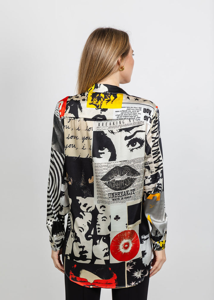UnbreakIT Guru Blouse in Rock Print available at Barbara Katz