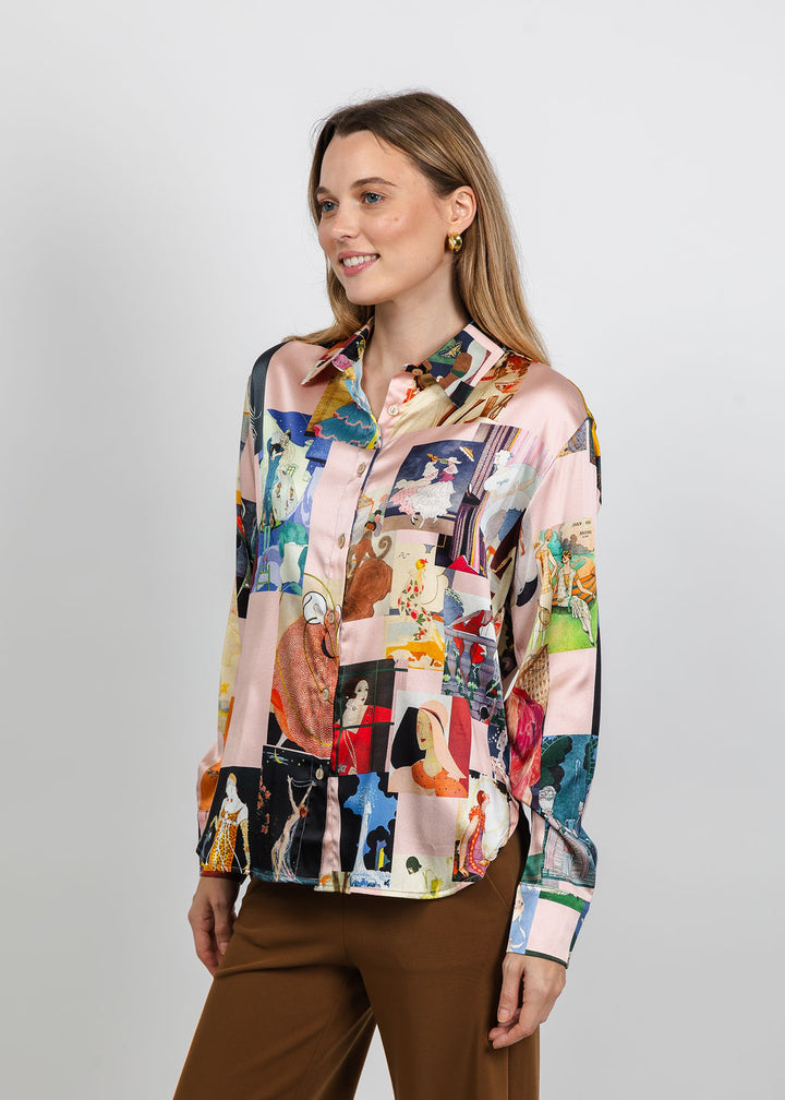UnbreakIT Heather Blouse in Art Nouveau Print available at Barbara Katz