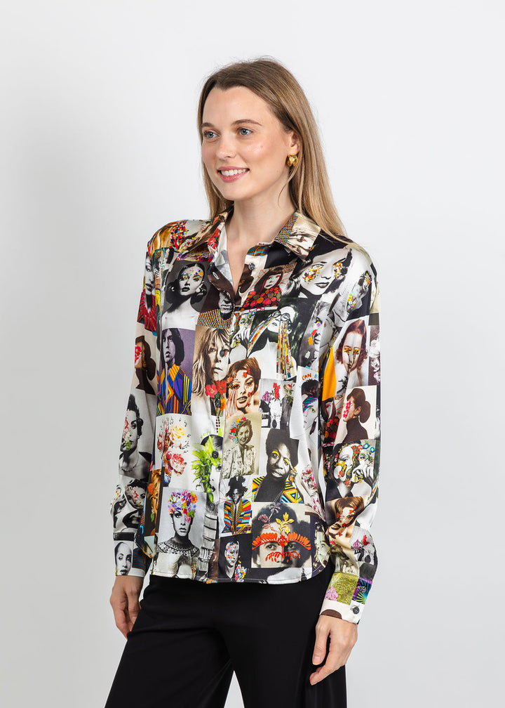 UnbreakIT Heather Blouse in Icons Print available at Barbara Katz
