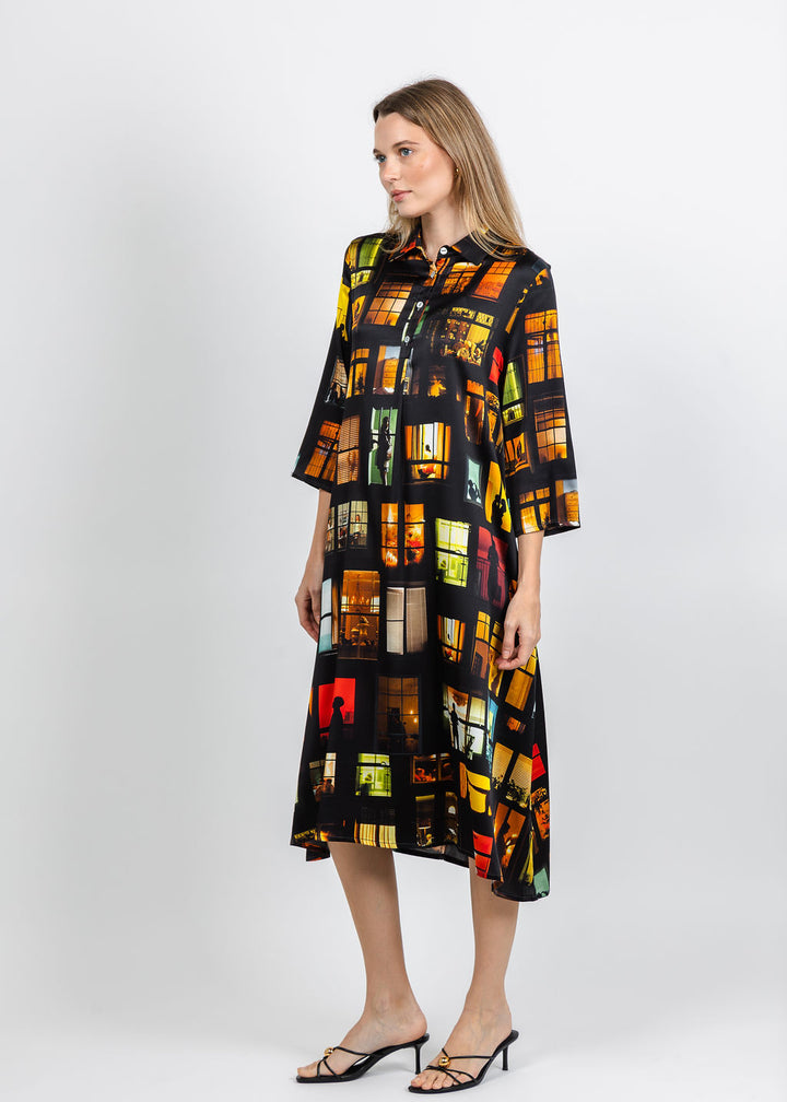 UnbreakIT Mary Dress in Windows Print available at Barbara Katz