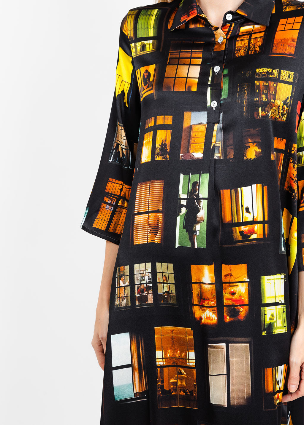 UnbreakIT Mary Dress in Windows Print available at Barbara Katz
