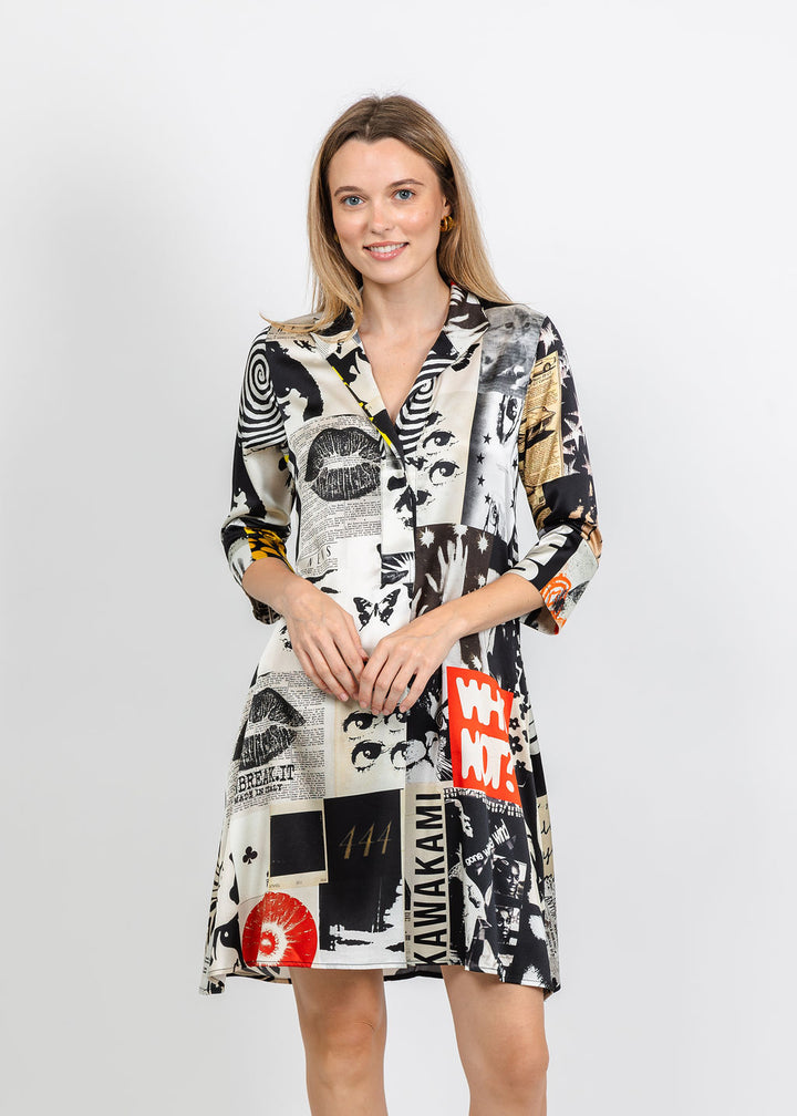 UnbreakIT Wanda Dress in Rock Print available at Barbara Katz