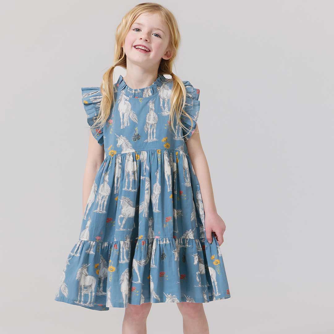 Pink Chicken Girls Jennifer Dress in Unicorn Field available at Barbara Katz