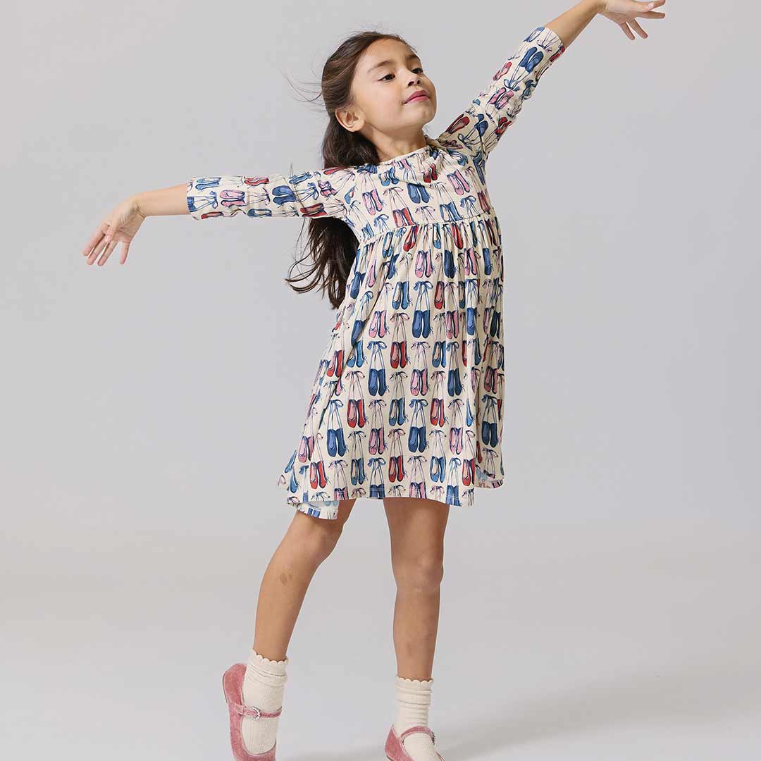 Pink Chicken Girls Bamboo Steph Dress in Ballet Slippers available at Barbara Katz