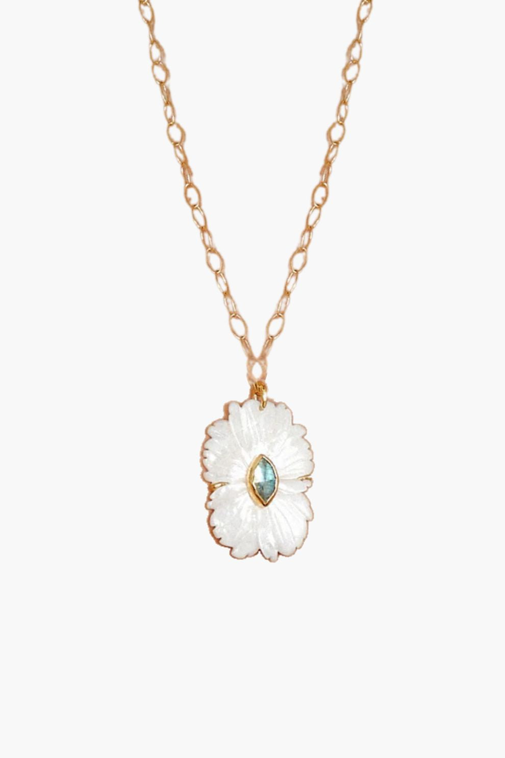 Chan Luu Sandra Mother-of-Pearl Pendant Necklace available at Barbara Katz
