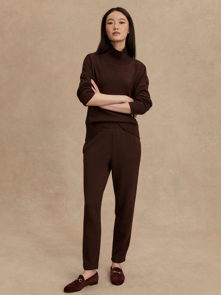 Varley The Slim Pant 25" in Coffee Bean available at Barbara Katz