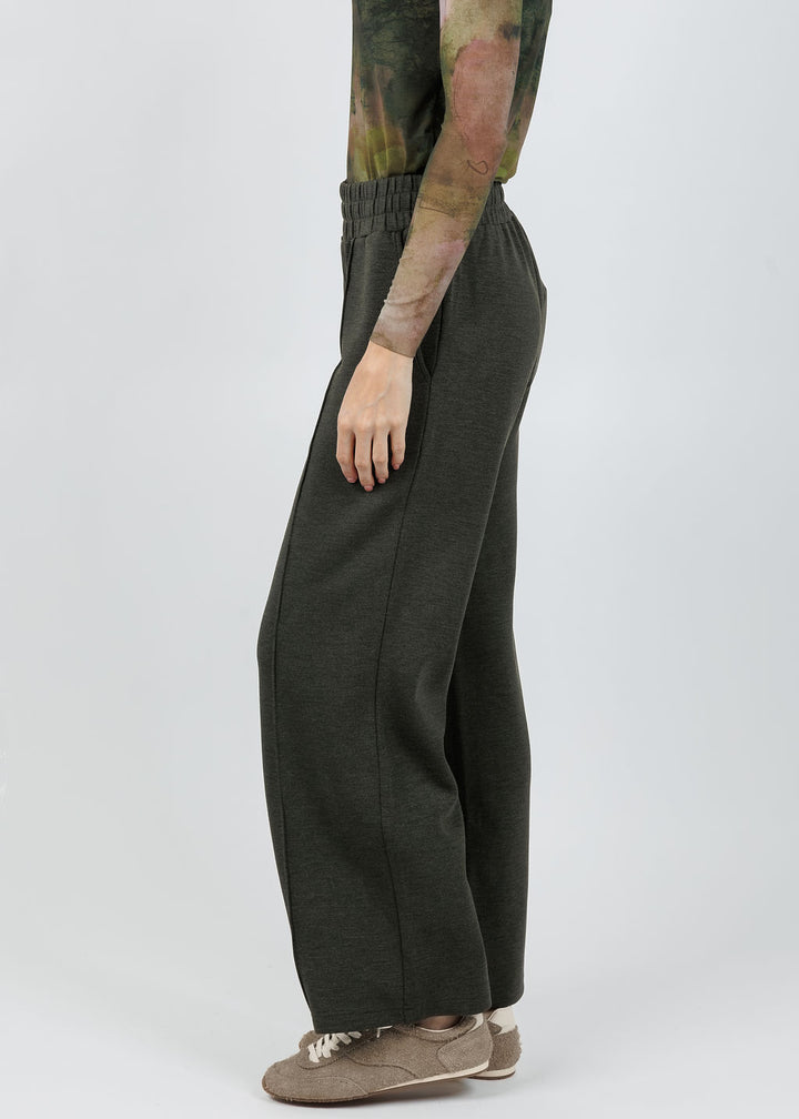 Varley The Wide Leg Pants 28" in Olive Marl available at Barbara Katz