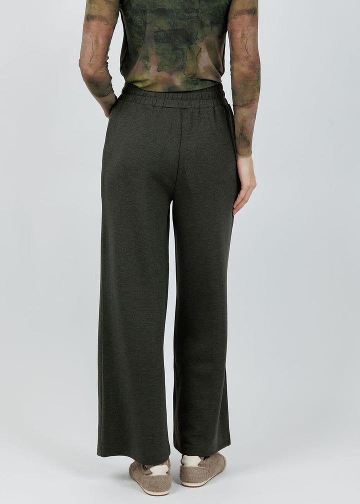 Varley The Wide Leg Pants 28" in Olive Marl available at Barbara Katz