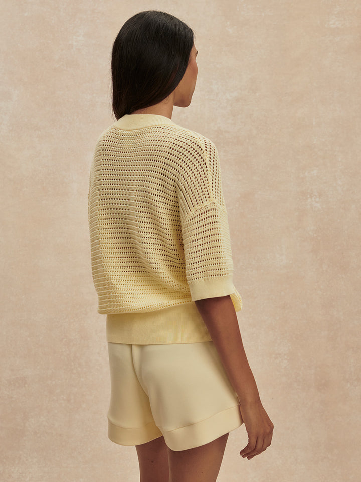 Varley Callie Knit Top in Anise Flower available at Barbara Katz