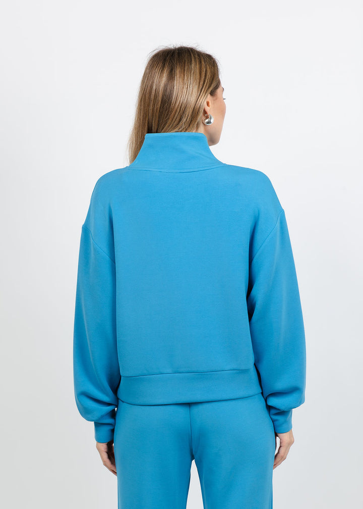 Varley Davidson Sweatshirt in Cendre Blue available at Barbara Katz