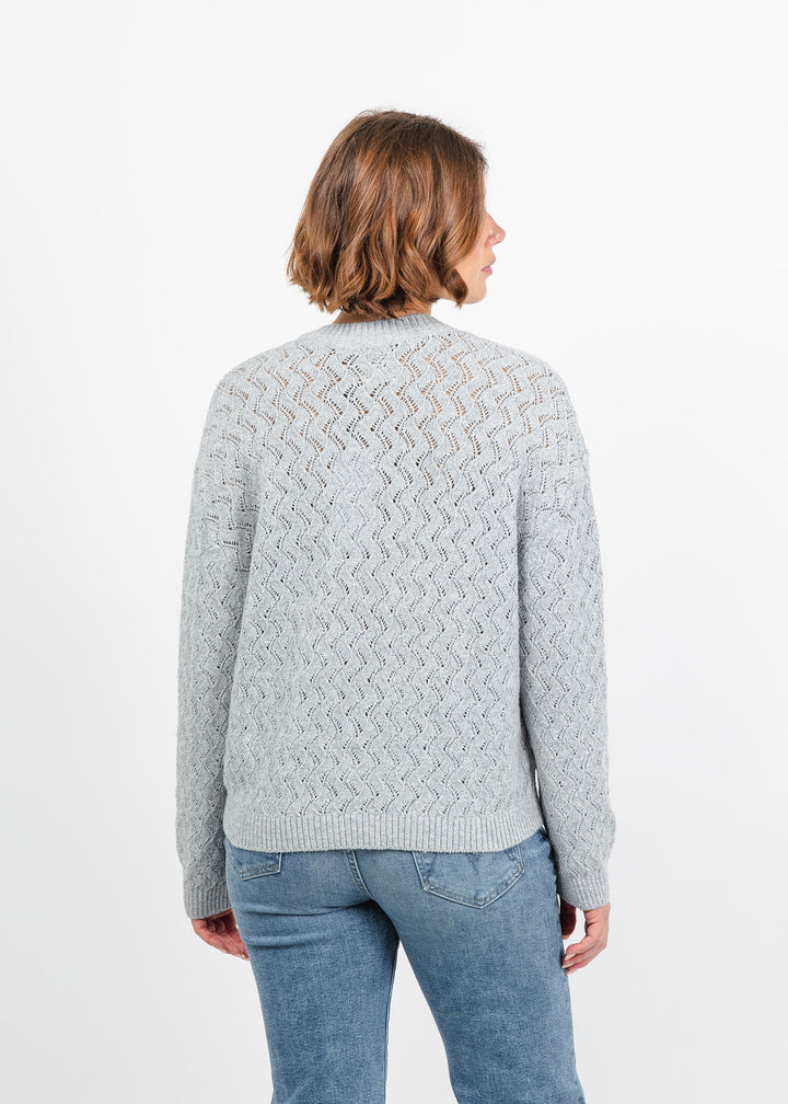 Varley Hossler Knit Cardigan in Grey Melange available at Barbara Katz
