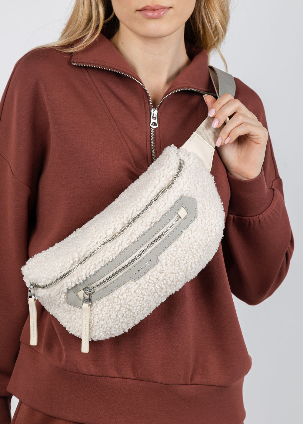 Varley Kansa Sherpa Belt Bag in Sandshell available at Barbara Katz
