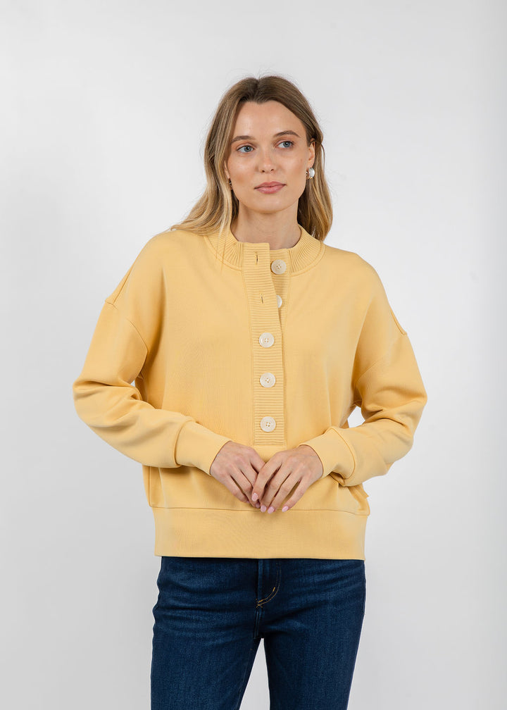 Varley Reena Button Front Sweat in Sahara Sun available at Barbara Katz