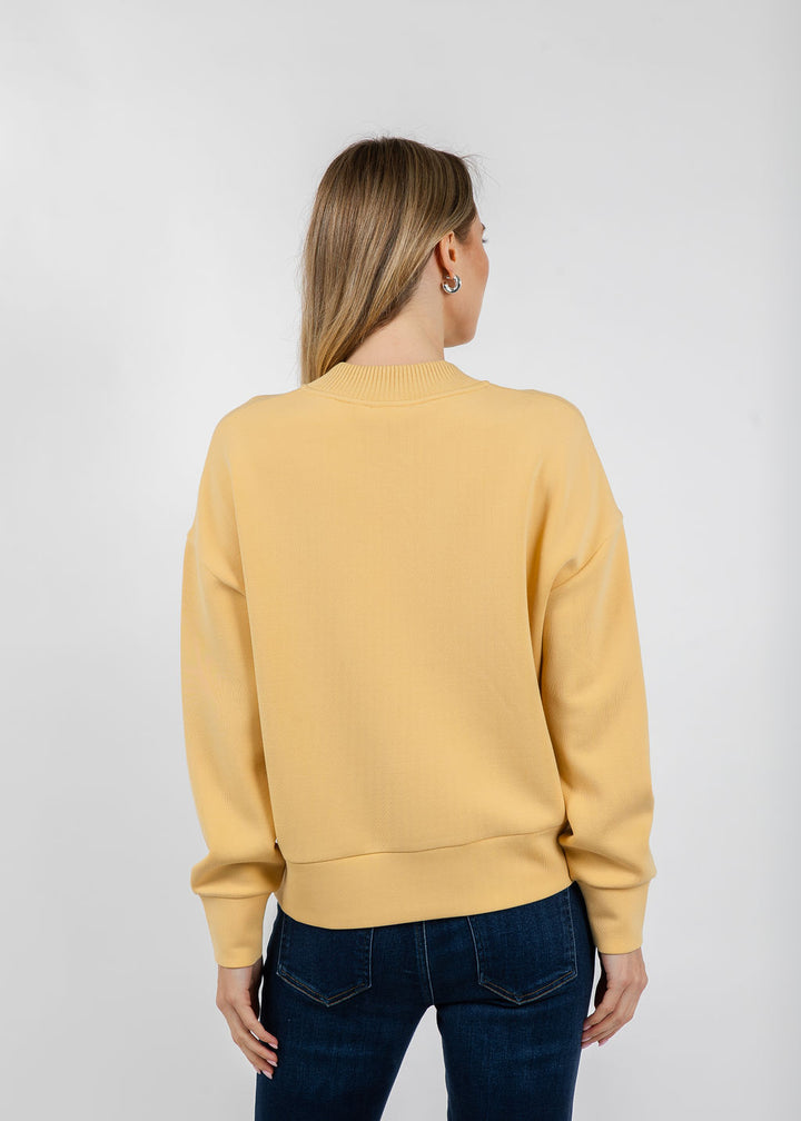 Varley Reena Button Front Sweat in Sahara Sun available at Barbara Katz