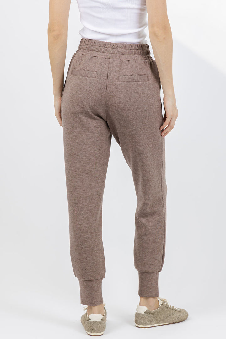 Varley The Slim Cuff Pants 27.5" in Deep Taupe Marl Fleck available at Barbara Katz