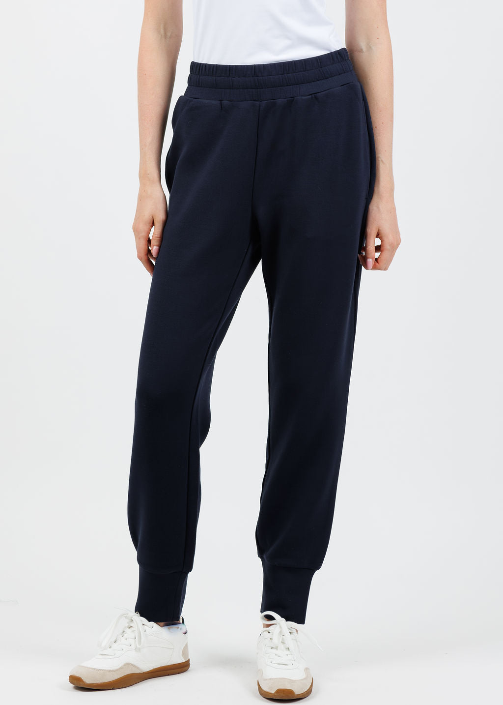 Varley The Slim Cuff Pants 27.5" in Navy available at Barbara Katz