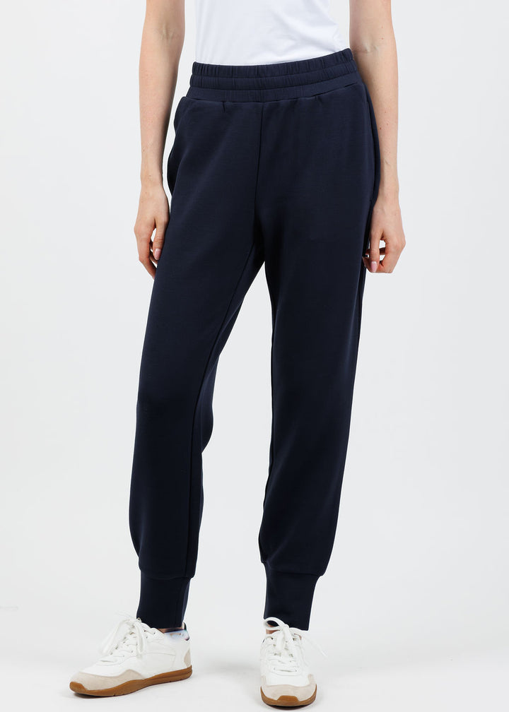 Varley The Slim Cuff Pants 27.5" in Navy available at Barbara Katz