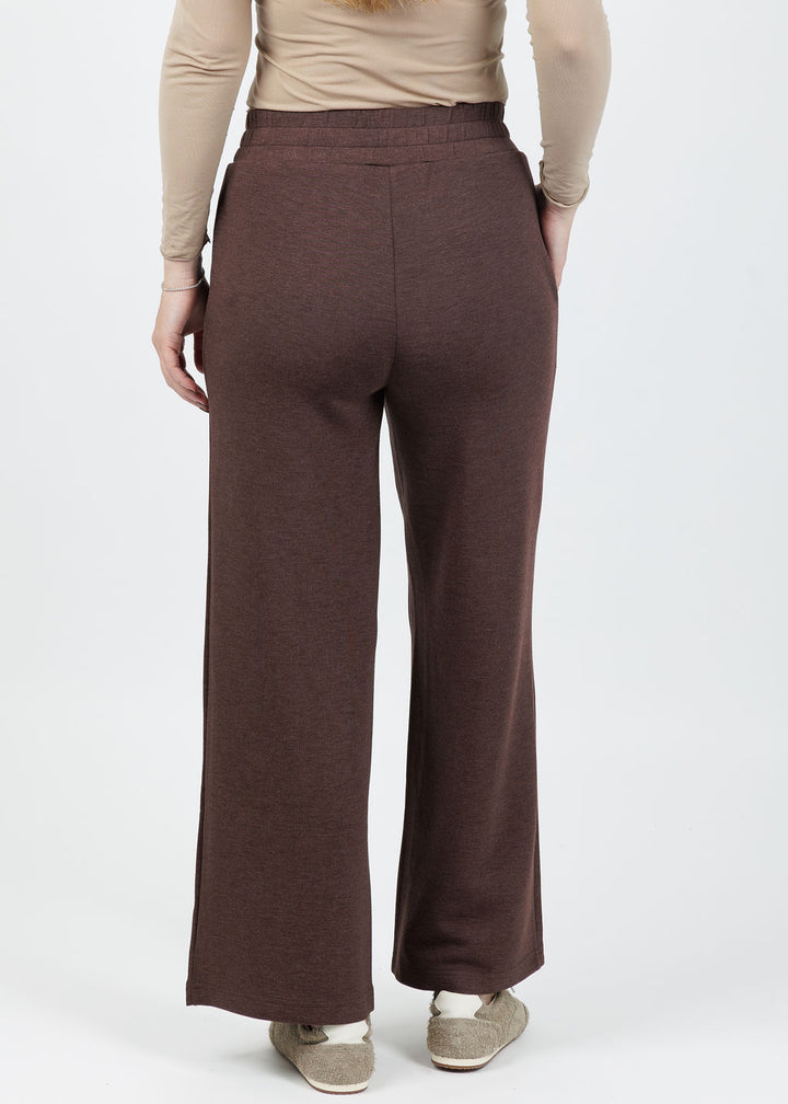 Varley The Wide Leg Pants 28" in Coffee Bean Marl available at Barbara Katz