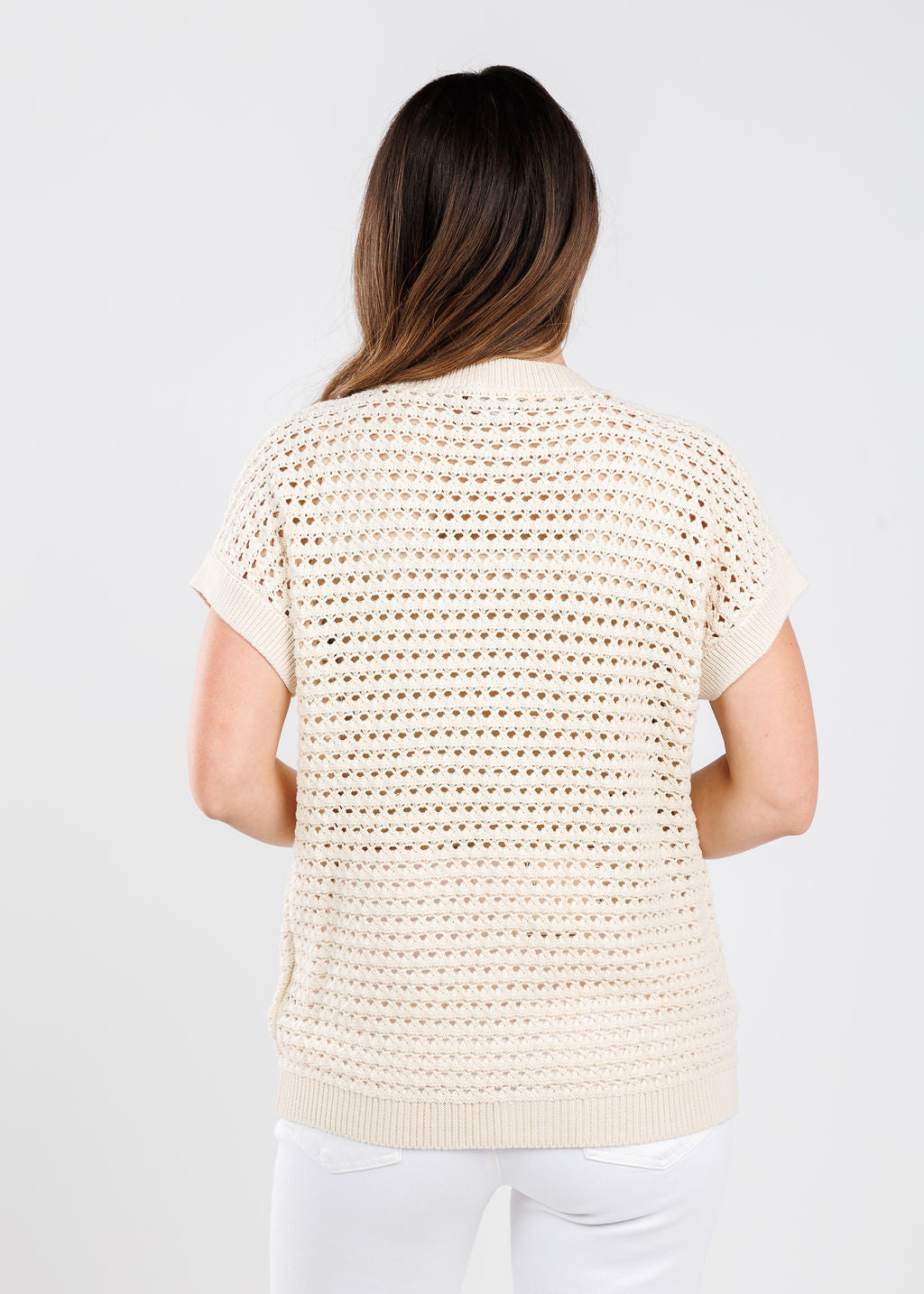 Varley Sidra Button-Through Vest in Birch available at Barbara Katz