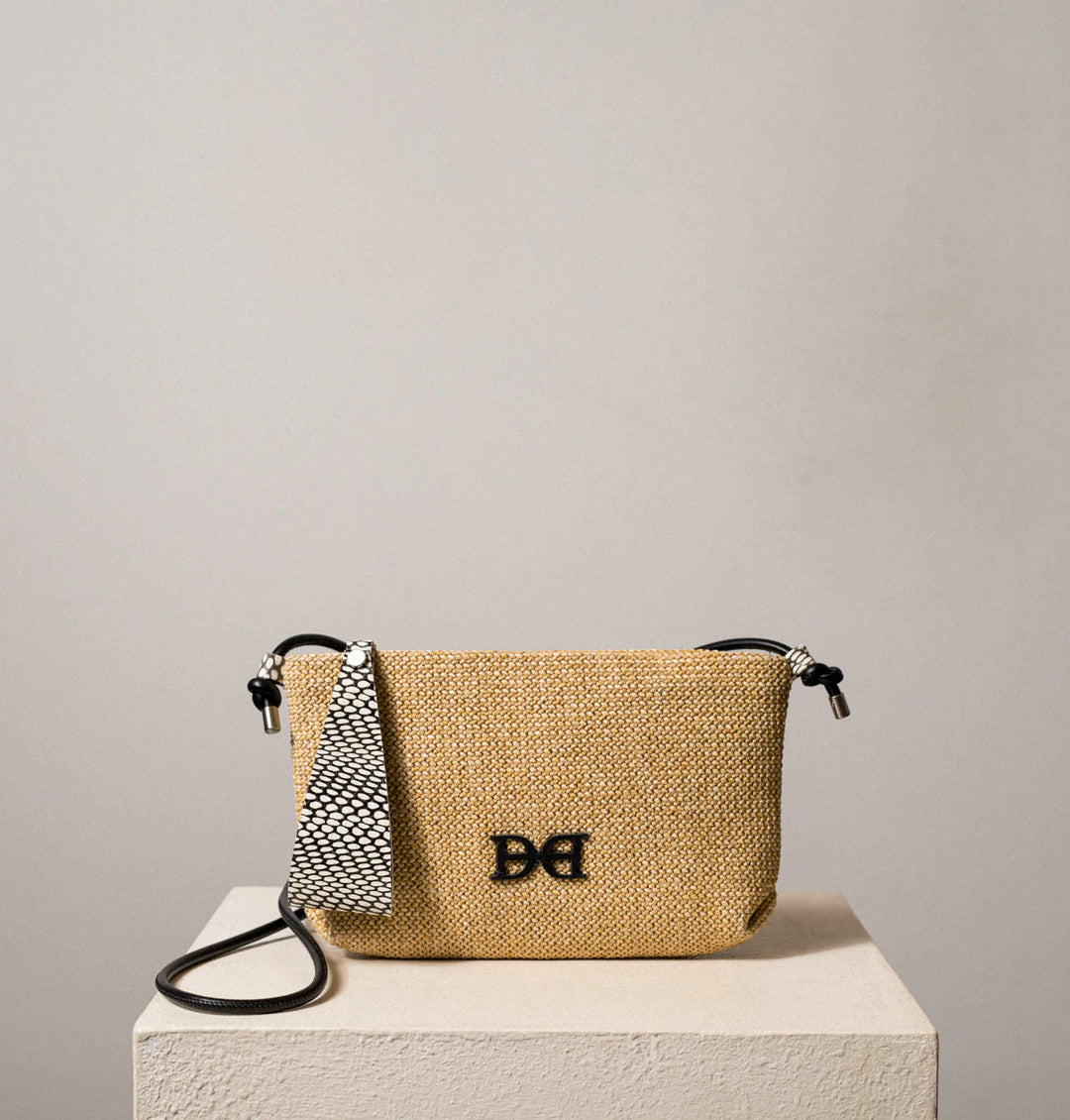 Daniella Lehavi's Vega Clutch Bag - B-W Straw
