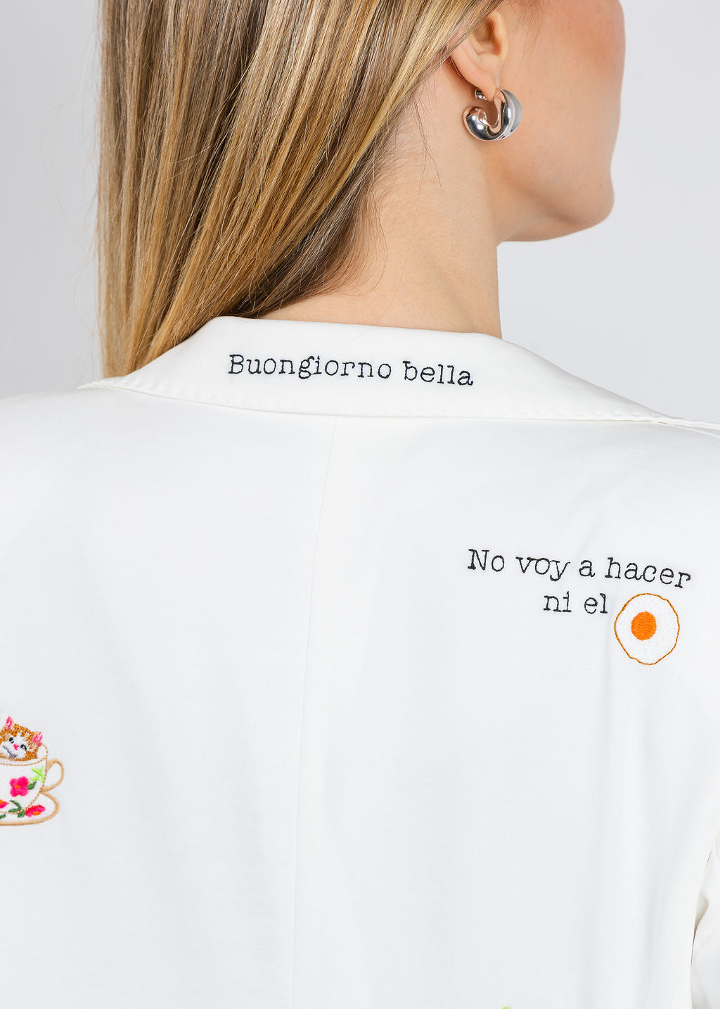 Helen Embroidered Jacket - Blanco