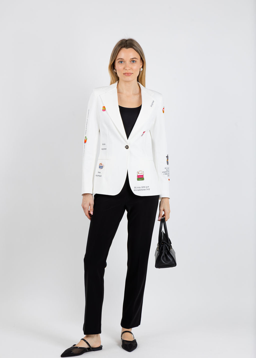Helen Embroidered Jacket - Blanco