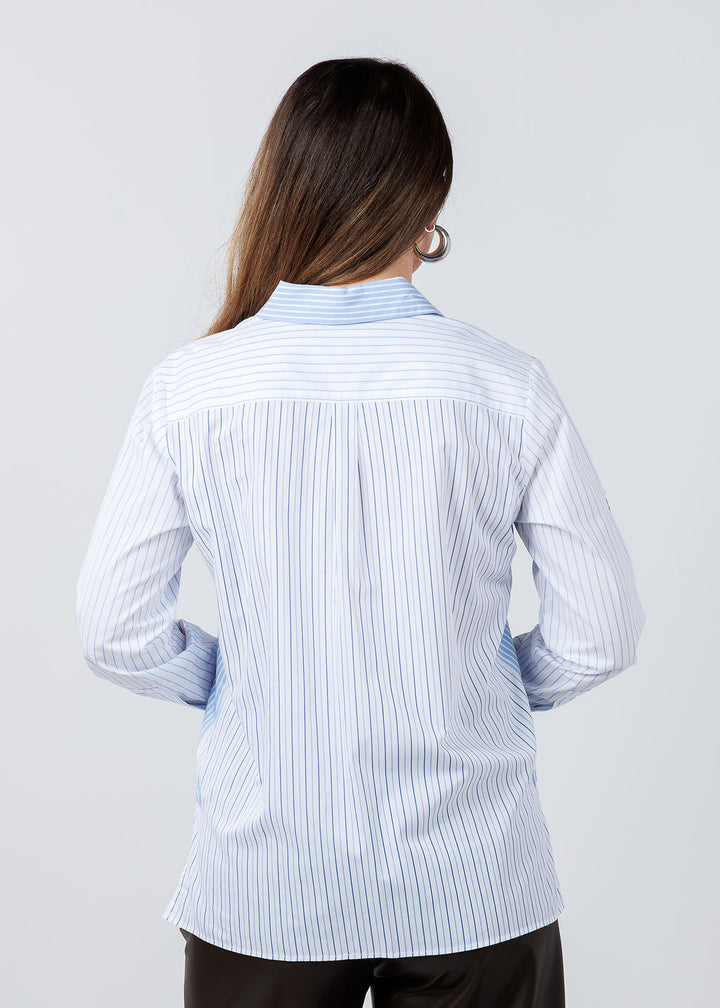 Vilagallo Isa Dogs Shirt in Blue/White available at Barbara Katz