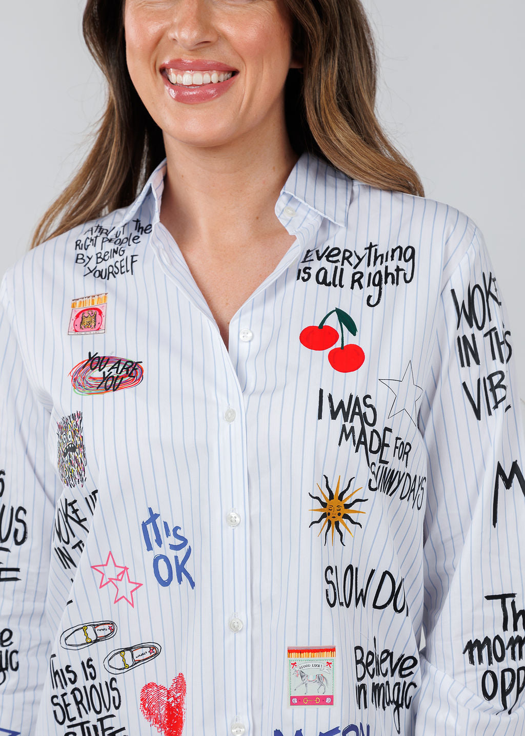 Vilagallo Isa Graffiti Shirt available at Barbara Katz