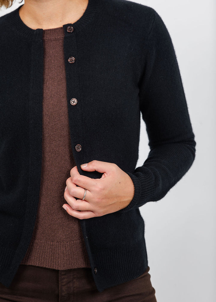 Vilagallo Layered Sweater - Black/Brown available at Barbara Katz