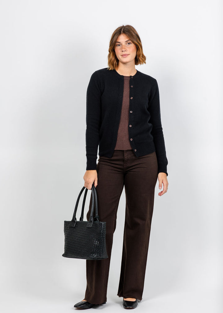 Vilagallo Layered Sweater - Black/Brown available at Barbara Katz