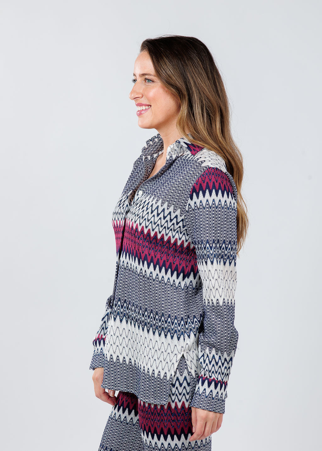Vilagallo Mariela Marino Jacquard Shirt available at Barbara Katz