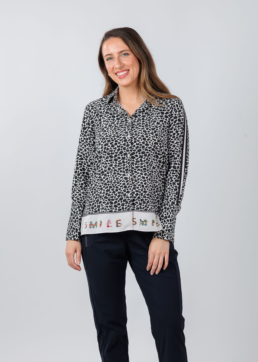 Vilagallo Tea Leopardo Shirt available at Barbara Katz