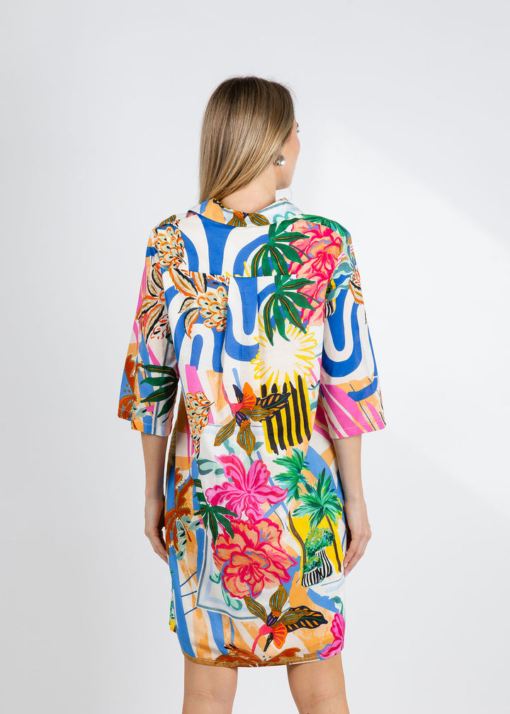 Vilagallo Tyanna Como Print Dress available at Barbara Katz