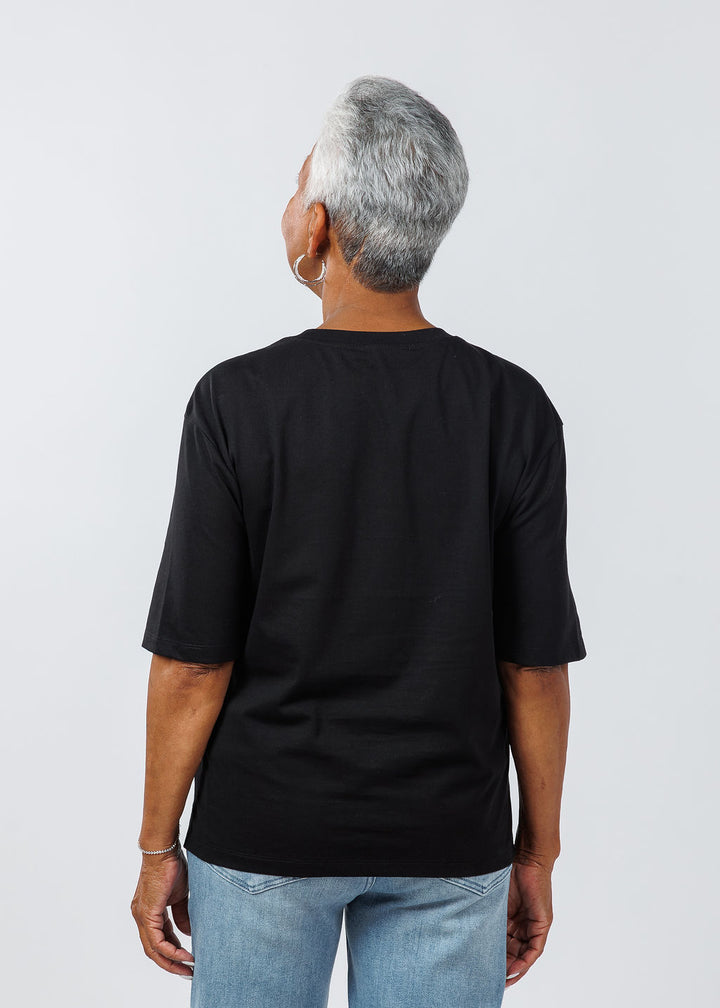 Vilagallo Flores Bordado Top in Black available at Barbara Katz