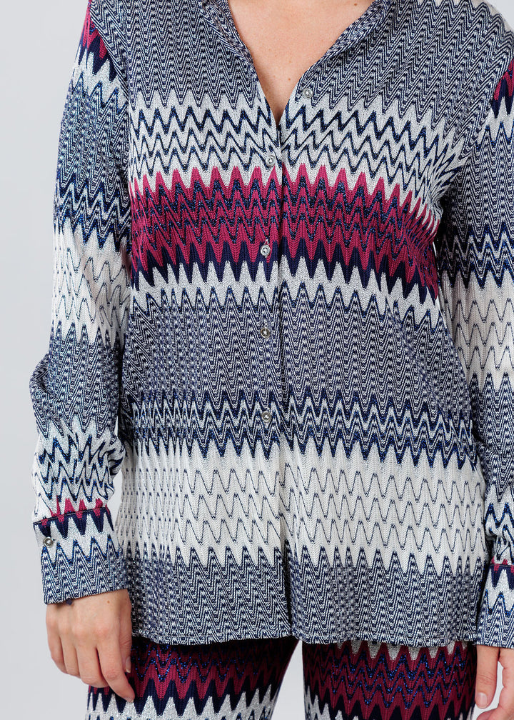Vilagallo Mariela Marino Jacquard Shirt available at Barbara Katz