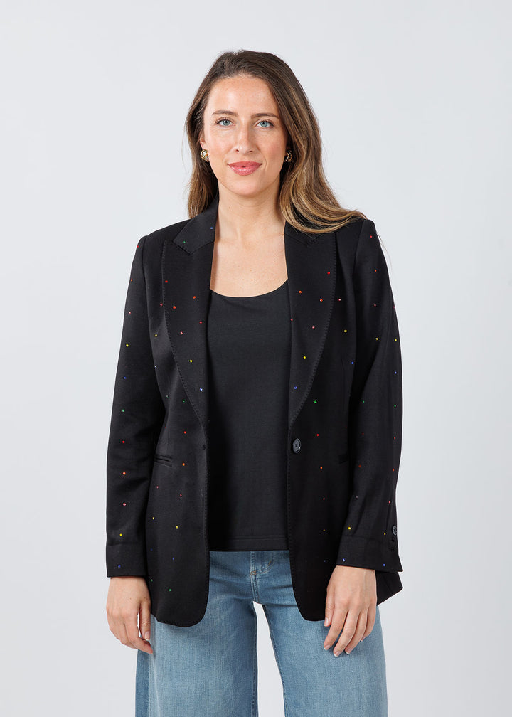Vilagallo Sophia Sparkles Blazer in Black available at Barbara Katz