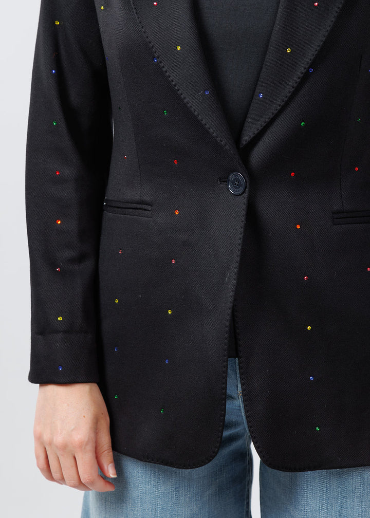 Vilagallo Sophia Sparkles Blazer in Black available at Barbara Katz