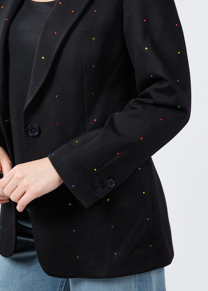 Vilagallo Sophia Sparkles Blazer in Black available at Barbara Katz