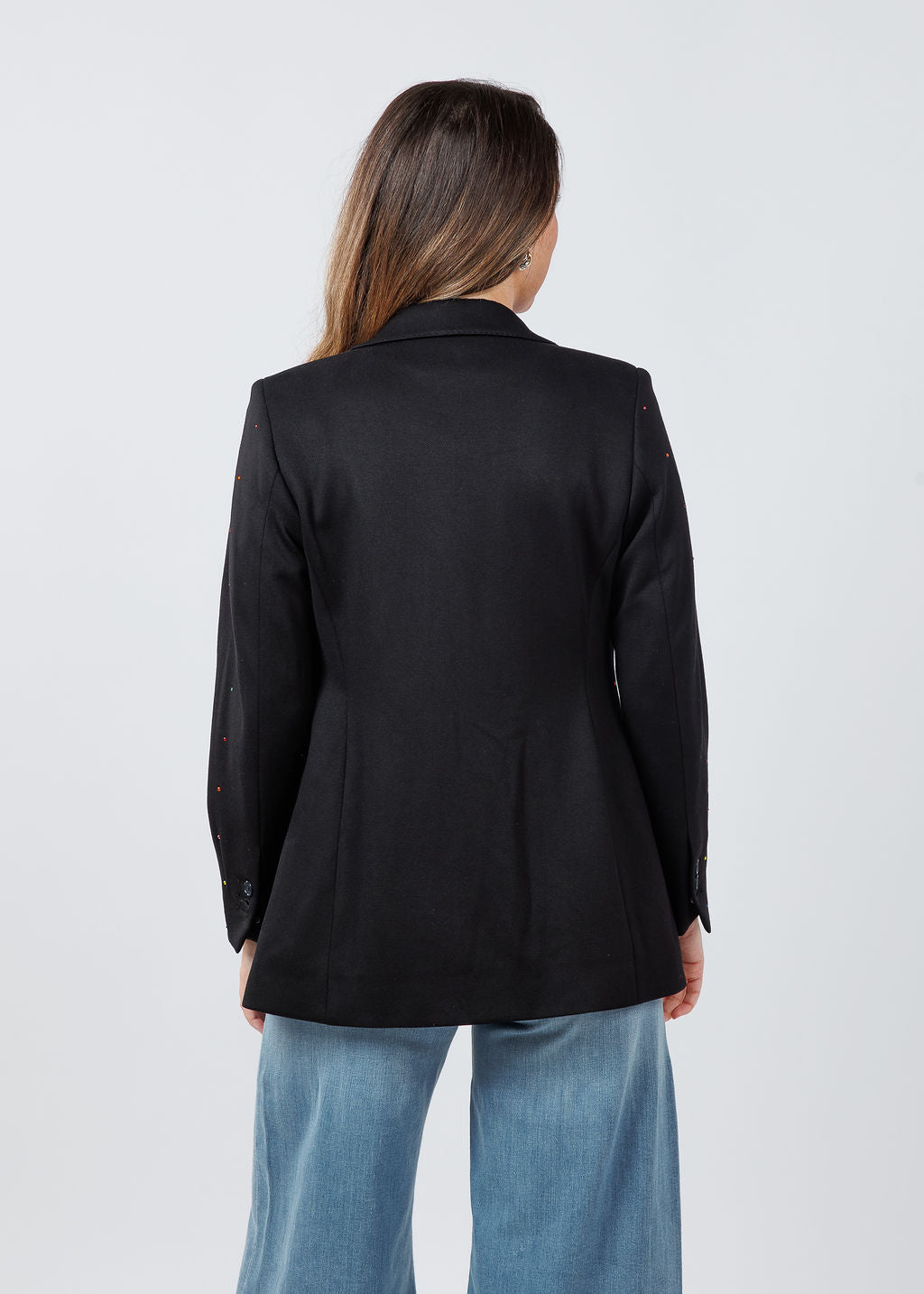 Vilagallo Sophia Sparkles Blazer in Black available at Barbara Katz